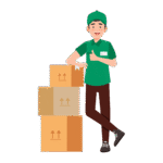 Illustration of a Service delivery man character-06